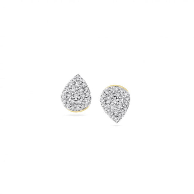 Adina Adina- Solid Pavé Teardrop Posts at Blond Genius