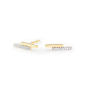 Adina - Pave Crossover Post Earrings Y14