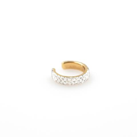 ADINA REYTER - Double Wide Pave Ear Cuff Gold Earring
