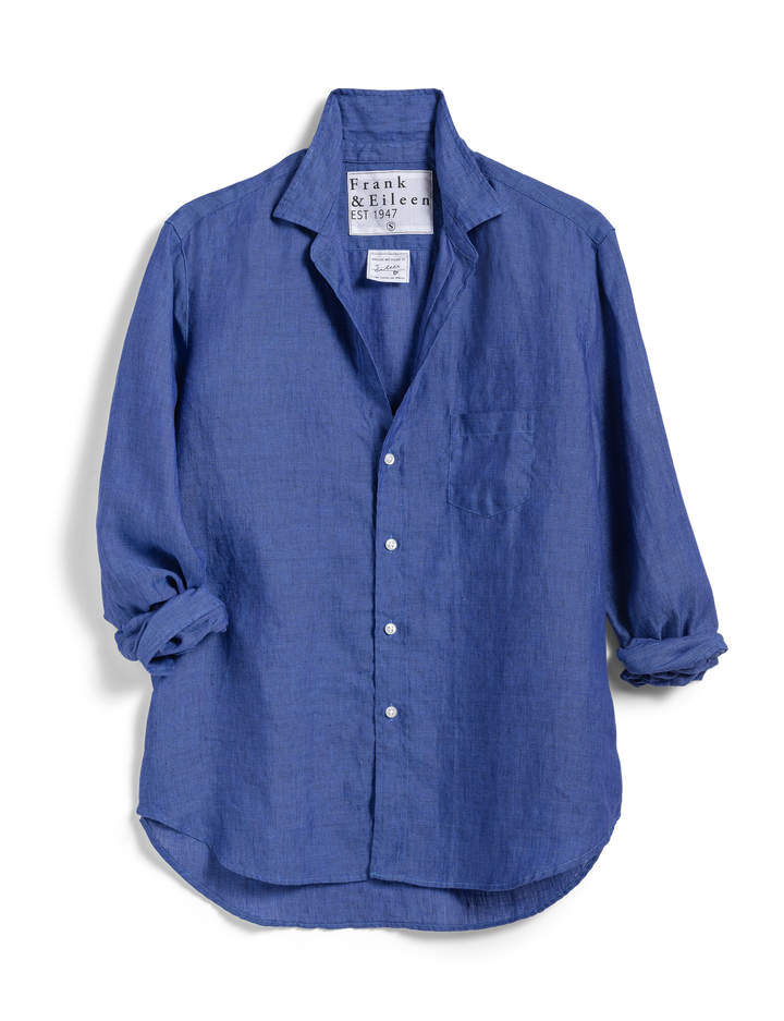 Frank & Eileen - Eileen Woven Button Up in Indigo Blue Tops