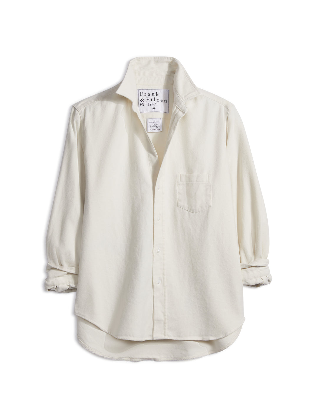 Frank & Eileen - Eileen Woven Button Up in Winter White