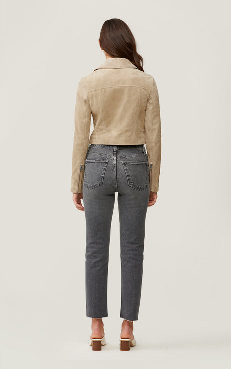 Soia & Kyo - Elaine Cropped Suede Jacket in Almond