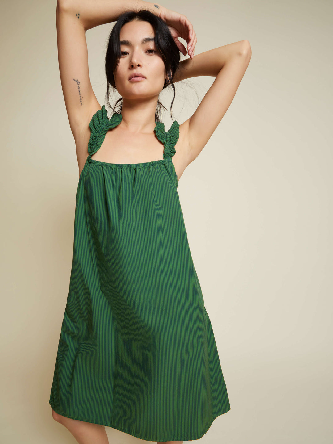 Nation LTD - Elena Frilly Ruffle Midi in Vogue