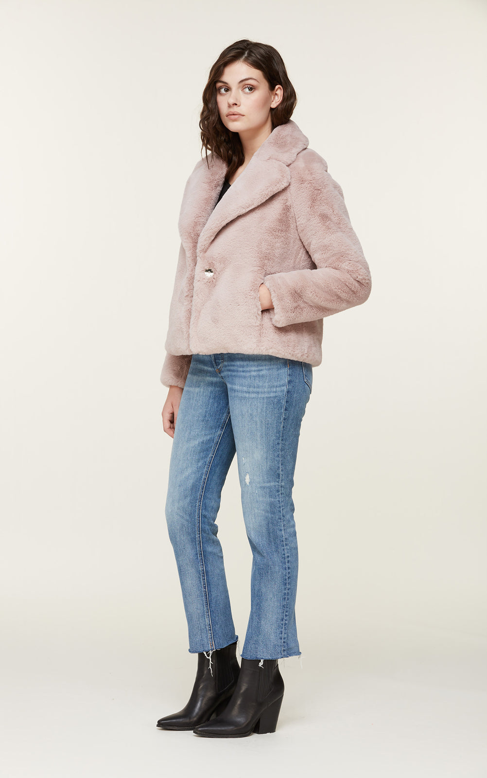 Soia & Kyo - Emanuela Faux Fur Jacket in Quartz