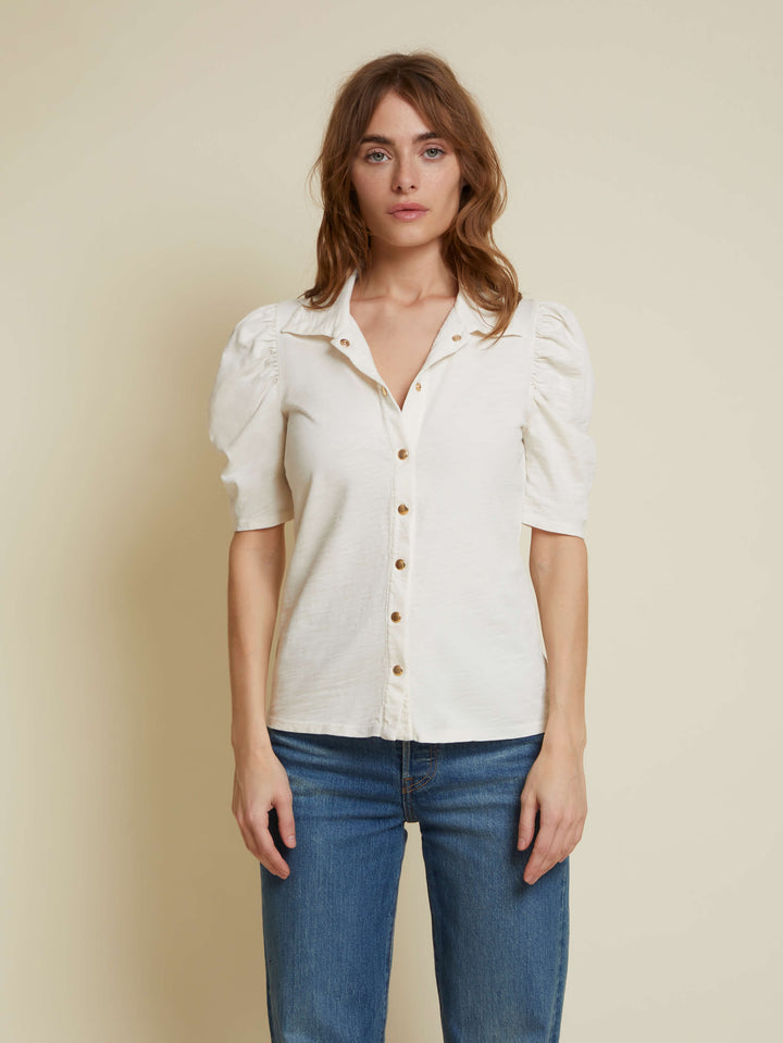 Nation LTD - Ennis Feminine Workshirt in Off White