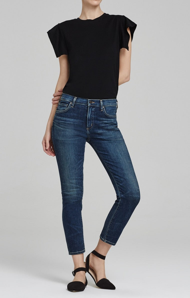 Citizens of Humanity - Agnes Mid Rise Crop Slim Straight Euclid