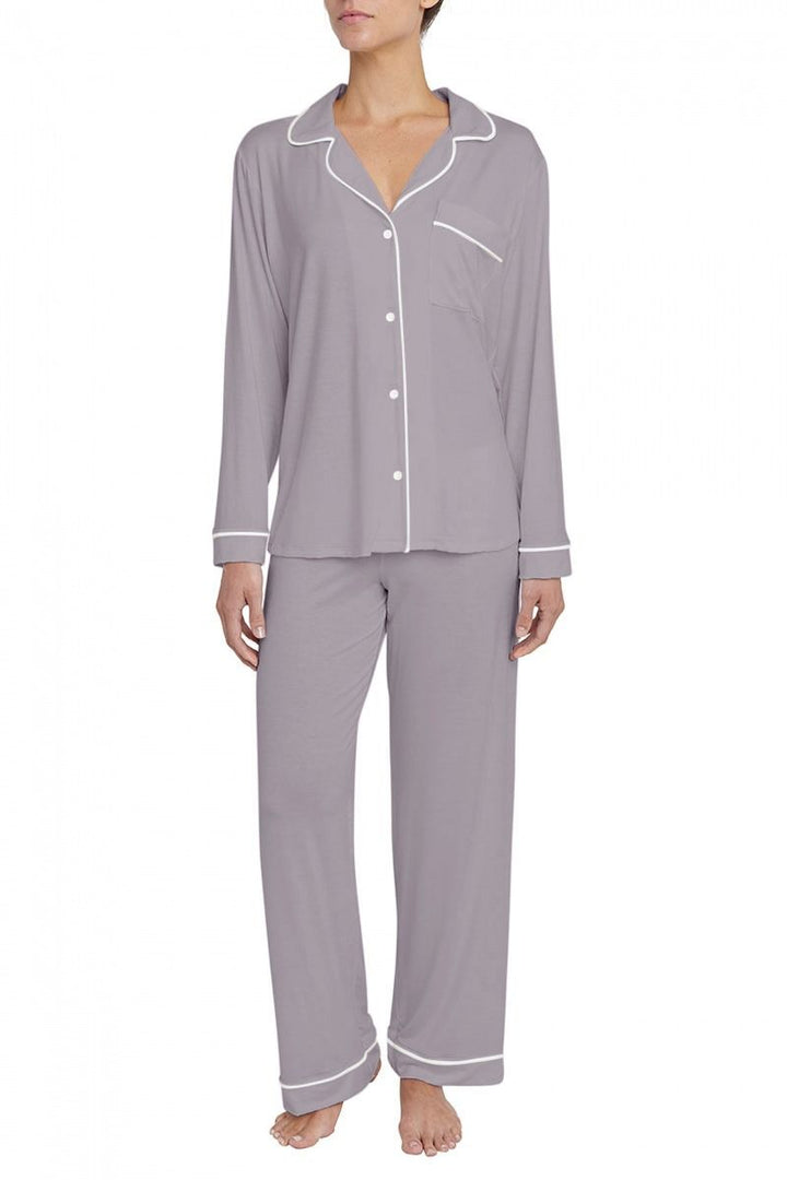 Eberjey - Gisele Long Pajama Set in Dusk/Ivory