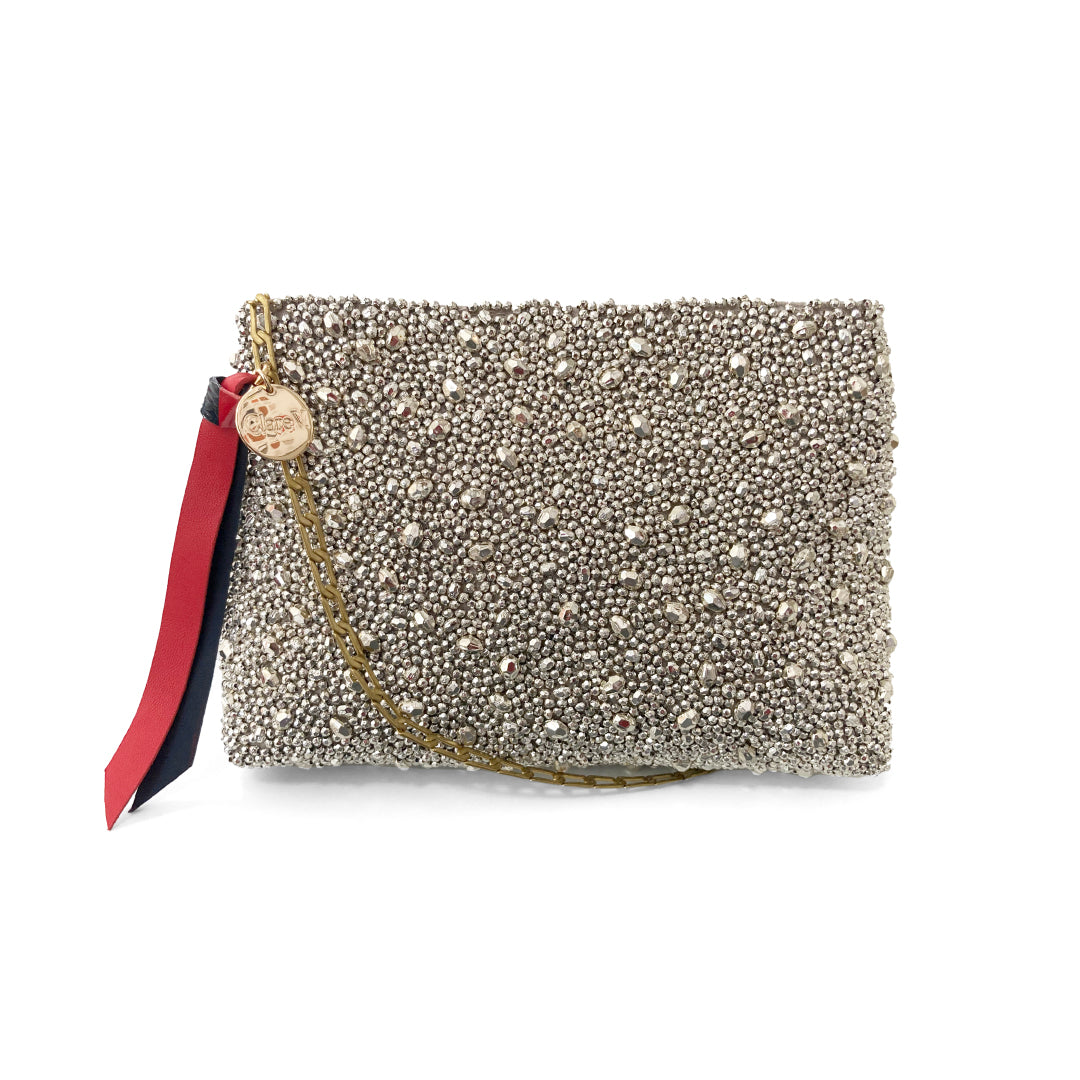 Clare V. - Estelle in Silver Beaded