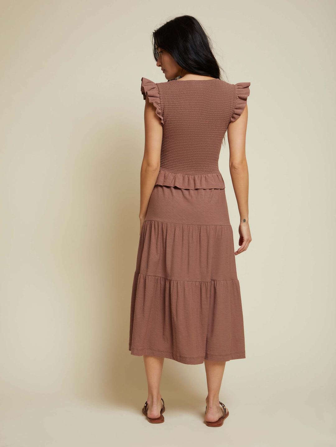 Nation LTD - Fabienne Fused Ruffle Dress in Mojave