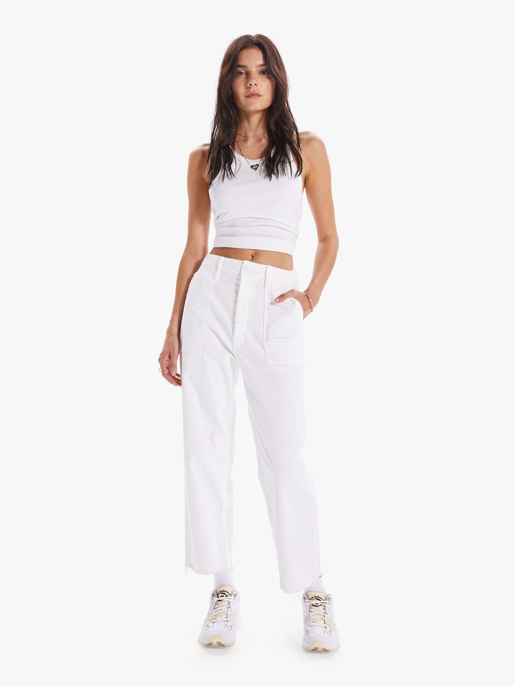 Mother - Patch Pocket Private Ankle Fray in Fairest of Them