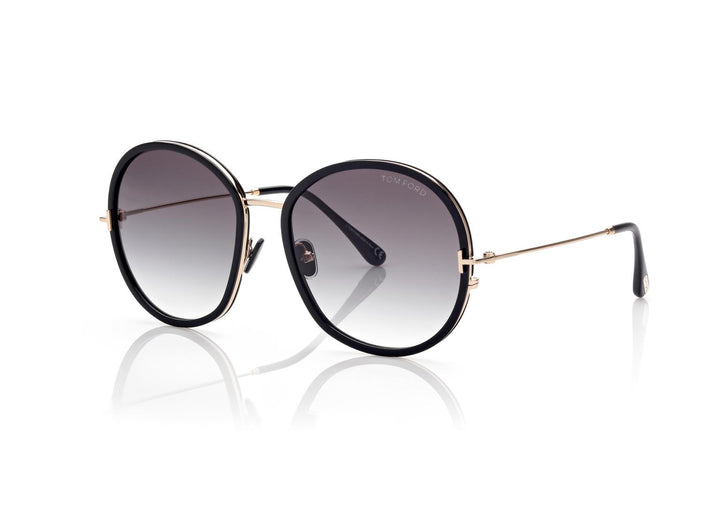 Tom Ford - Hunter Shiny Black Smoke Lense Sunglasses - FT0946 - 5801B
