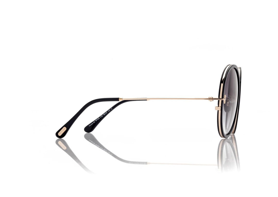 Tom Ford - Hunter Shiny Black Smoke Lense Sunglasses - FT0946 - 5801B