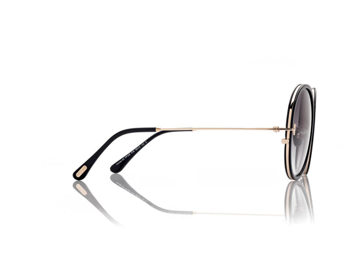 Tom Ford - Hunter Shiny Black Smoke Lense Sunglasses - FT0946 - 5801B