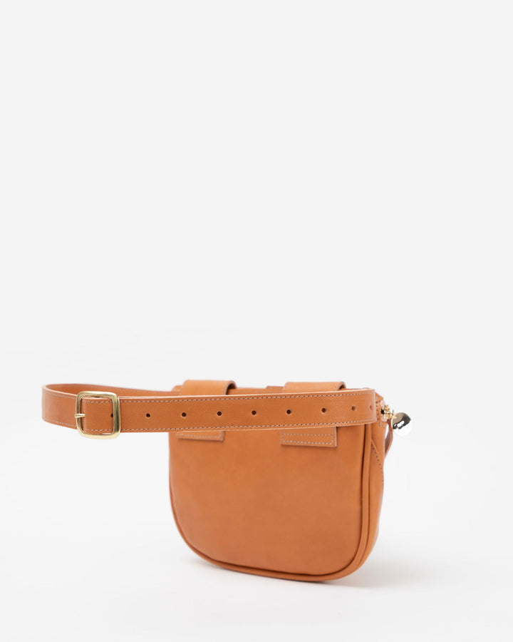 Clare V. - Fanny Pack in Natural Rustic w/ Black and Cream Italian Nappa Desert Stripes