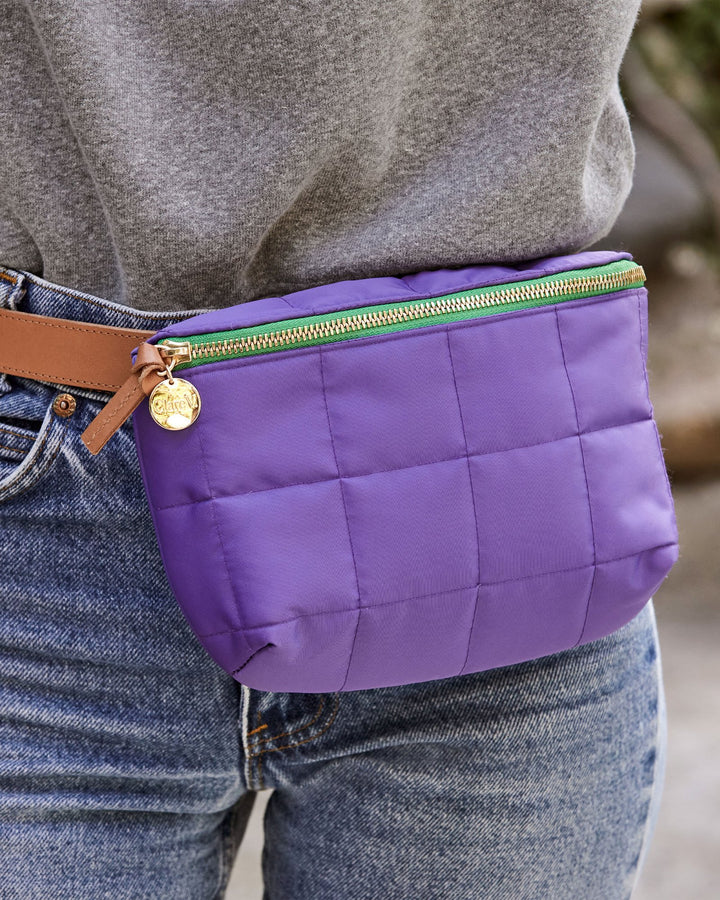 Clare V. - Fanny Pack in Iris Quilted Puffer