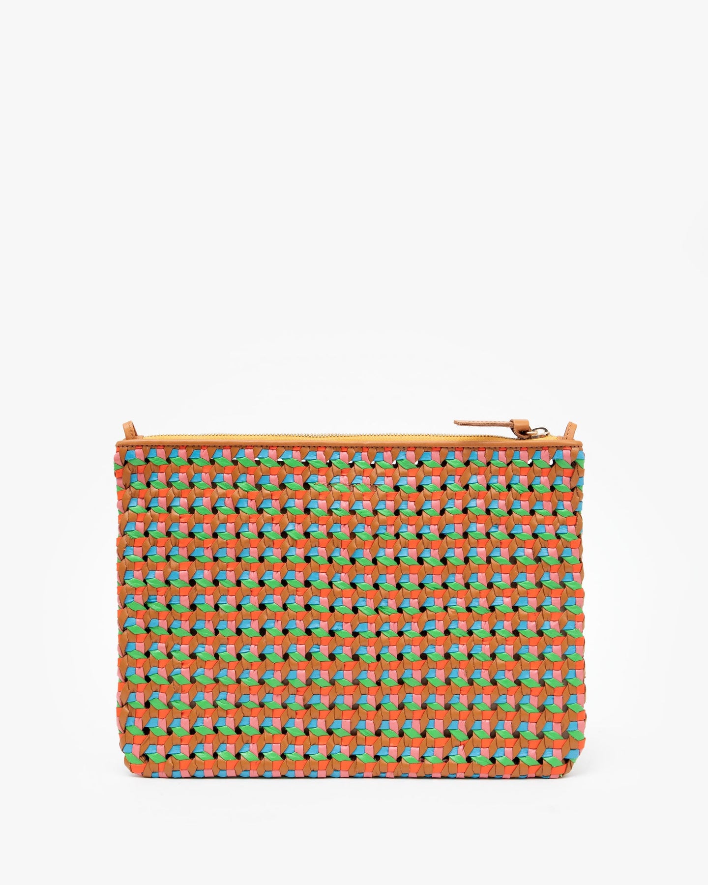 Tan Rattan Woven Flat Clutch – maeree