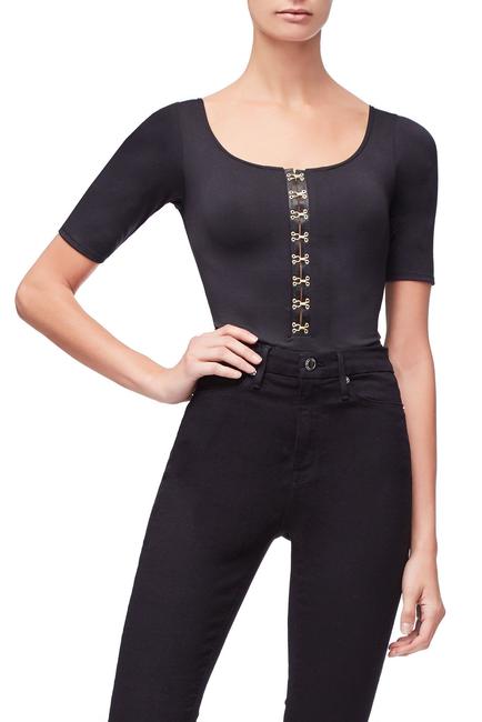 GOOD AMERICAN- Short Sleeve Hook & Eye Bodysuit