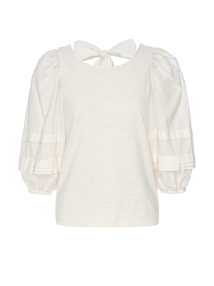 Nation LTD - Gracie Pintuck Combo Tee in Off White