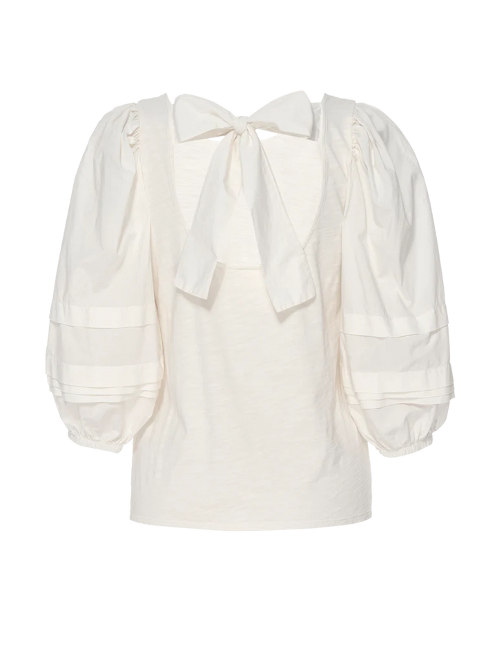 Nation LTD - Gracie Pintuck Combo Tee in Off White