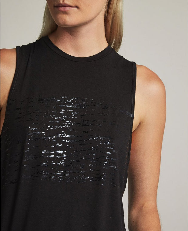 AG - Clio Tank Distressed Black Foil/True Black