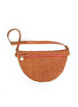 Clare V. - Grande Fanny in Natural Woven Checker