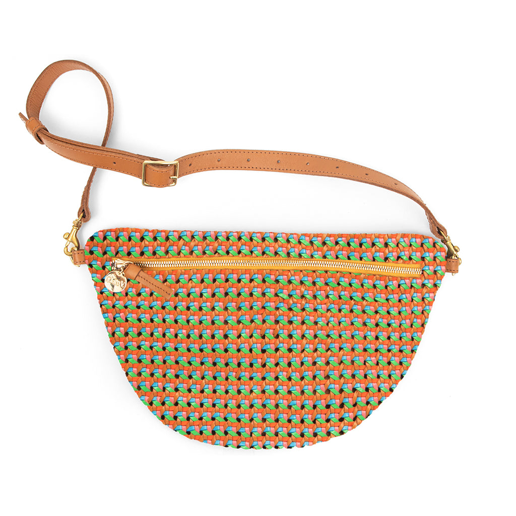 Clare V. - Grande Fanny in Natural with Multi Rattan – Blond