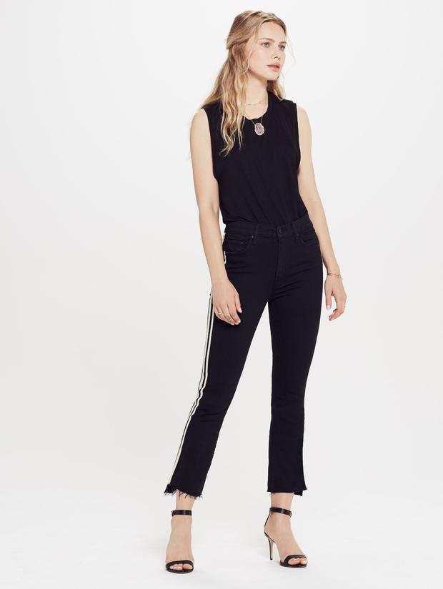 Mother Denim The Insider Crop Step Fray Guilty Racer