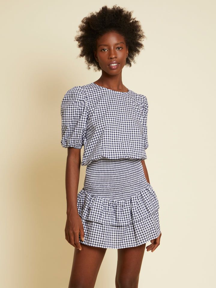 Nation LTD - Heidi Girly Elastic Crop in Gingham