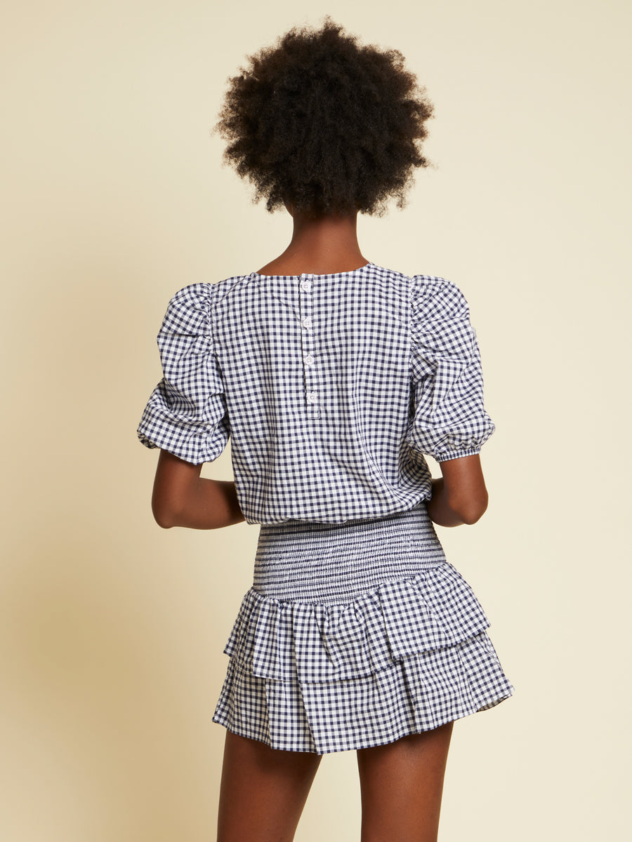 Nation LTD - Heidi Girly Elastic Crop in Gingham