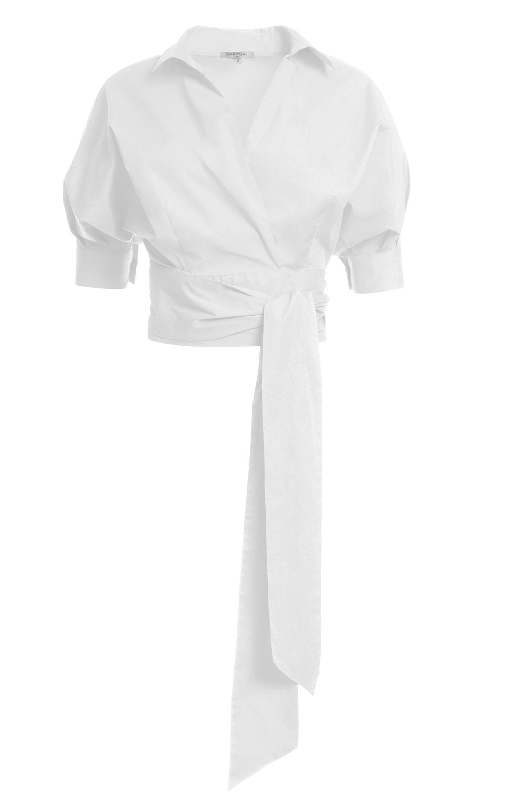 Habitual - Arietta Collared Wrap Waist Top Default