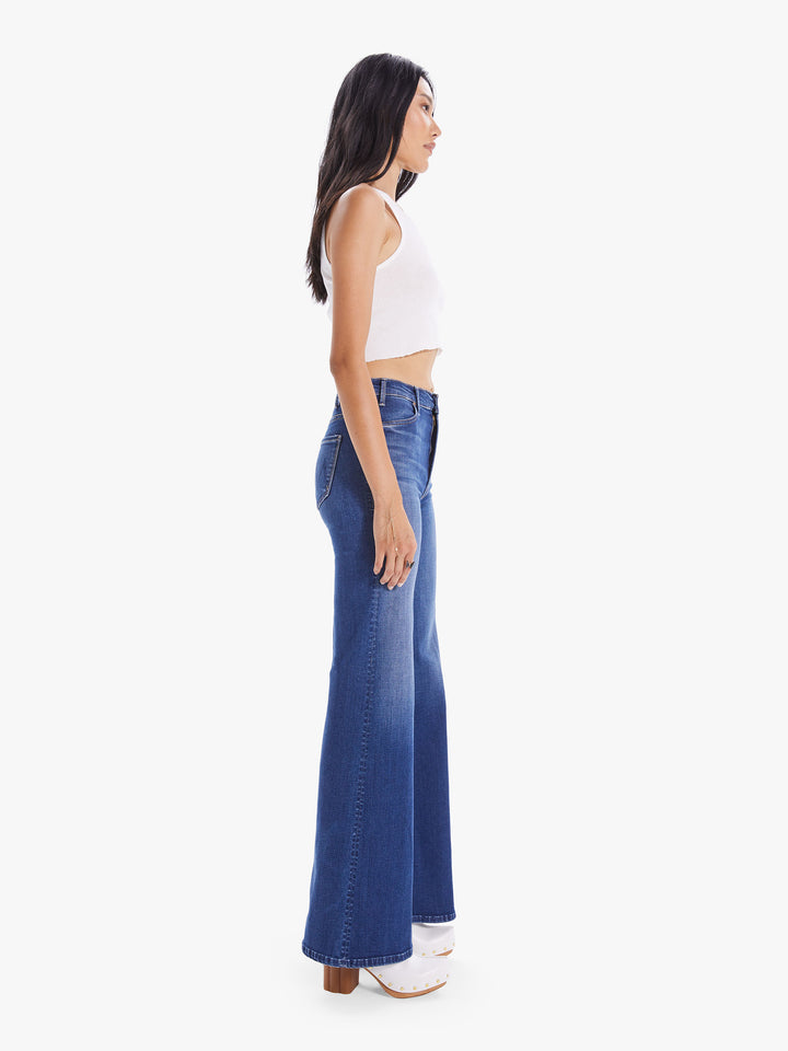 Mother - The Hustler Roller Heel in High Fidelity Denim