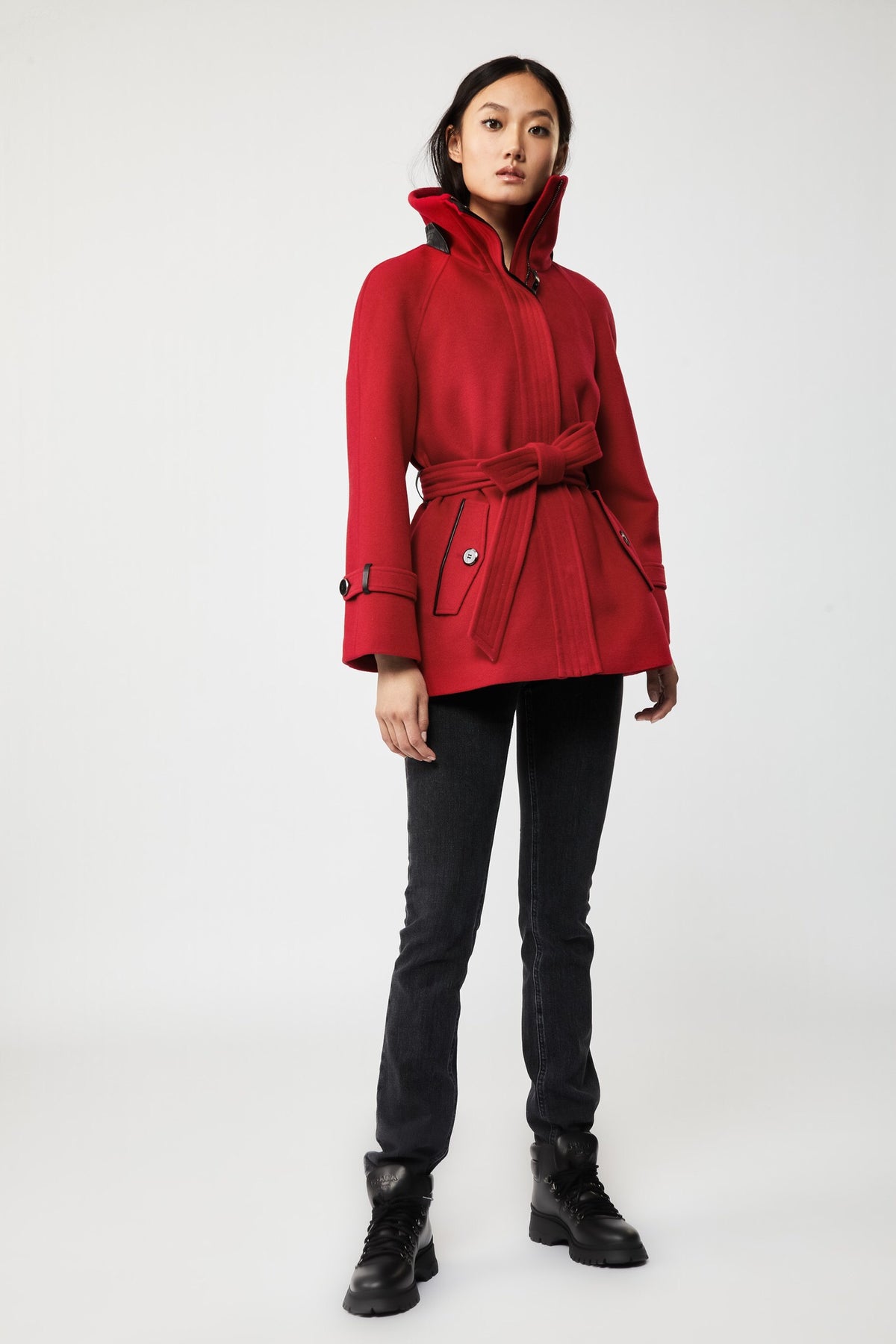 MACKAGE Iva Wool Coat in Red Blond Genius