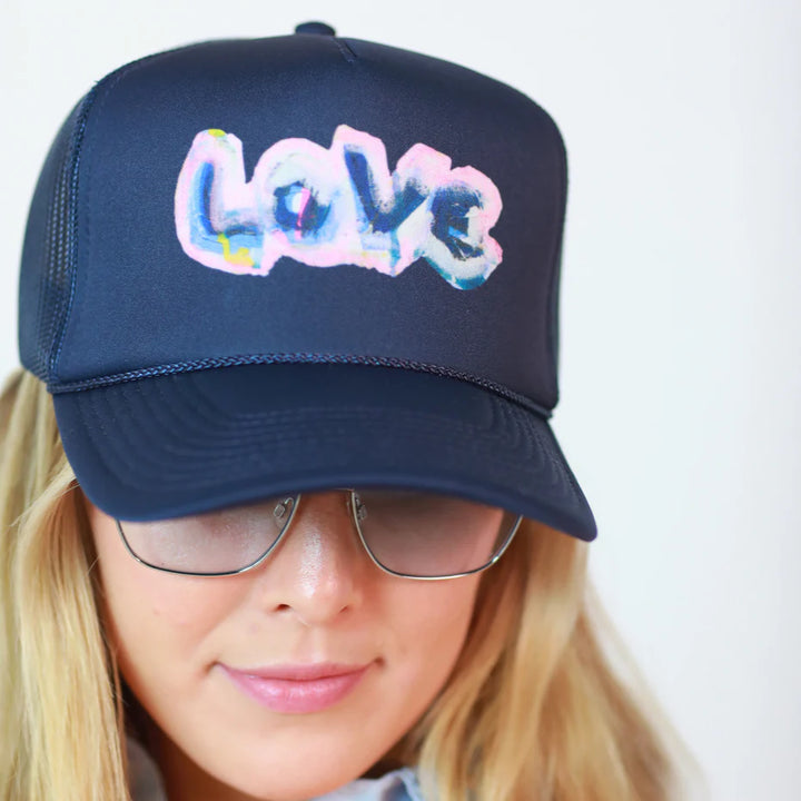 Kerri Rosenthal - Wild Love Trucker Hat in Indigo