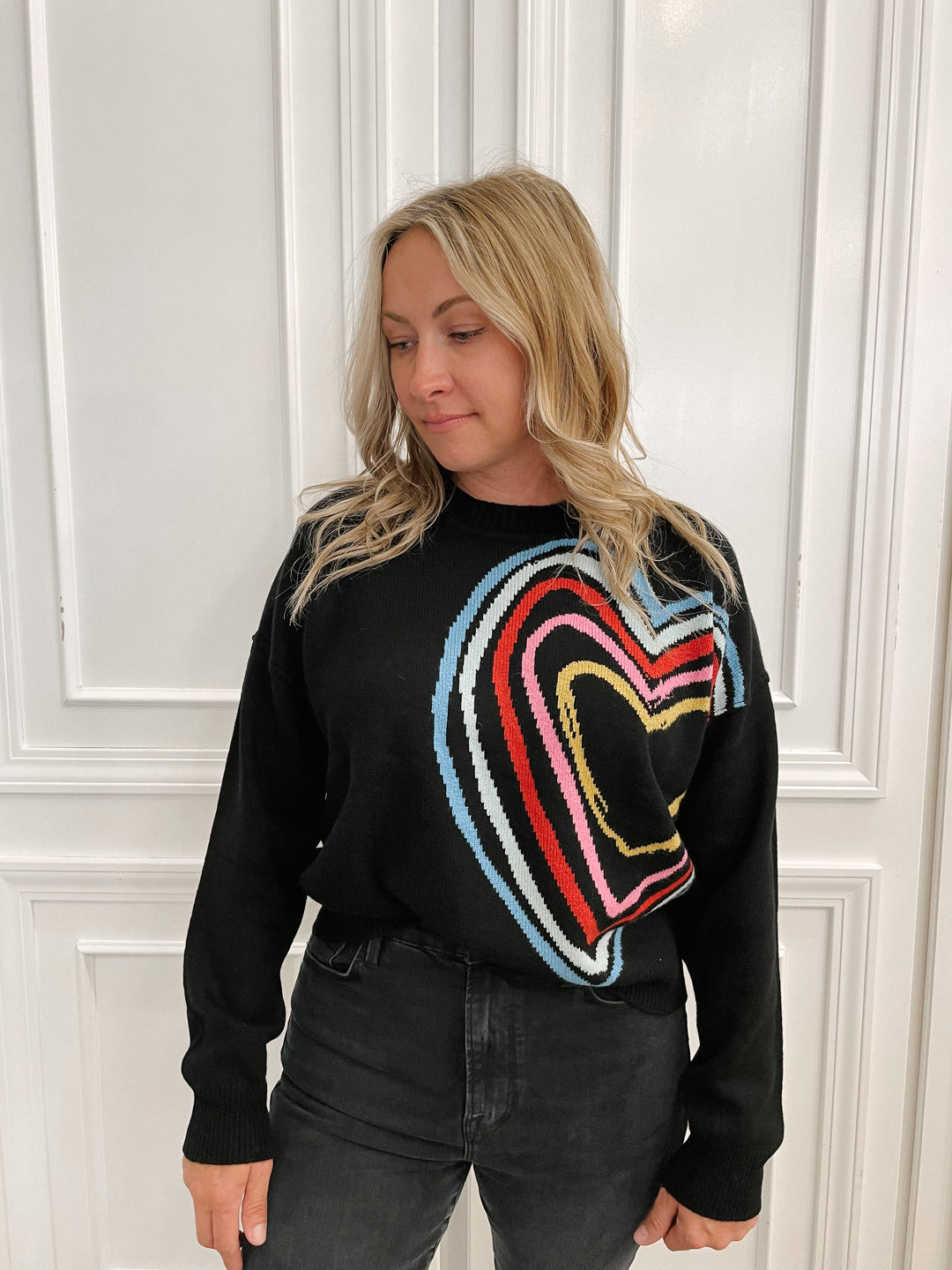 Kerri Rosenthal - Sydney Sweater in Rainbow Connection Black