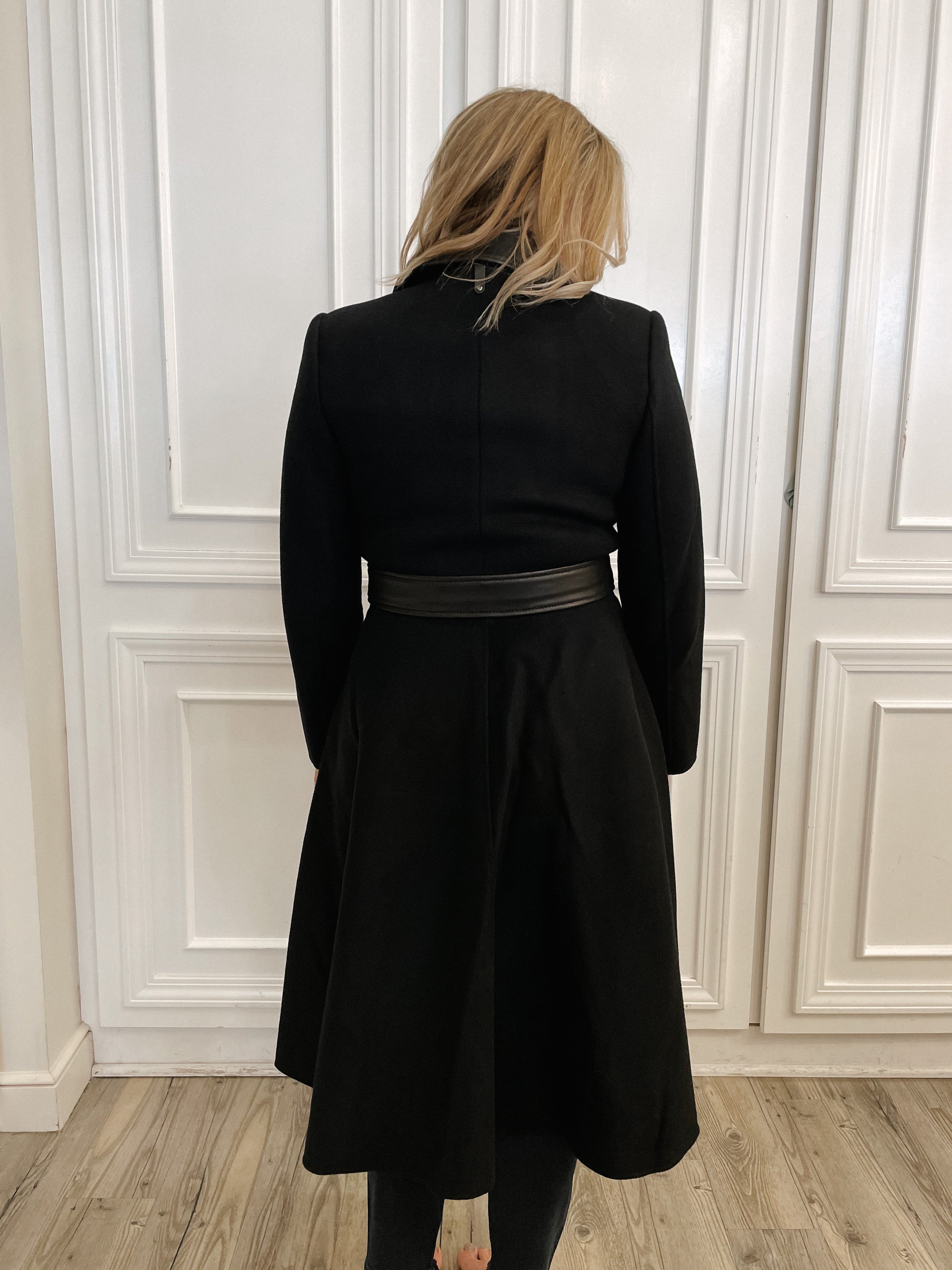 MACKAGE コート Rose Wool and Leather Coat ウール ＆ レザー Mackage Rose Wool and Leather Coat | Saks Fifth Avenue
