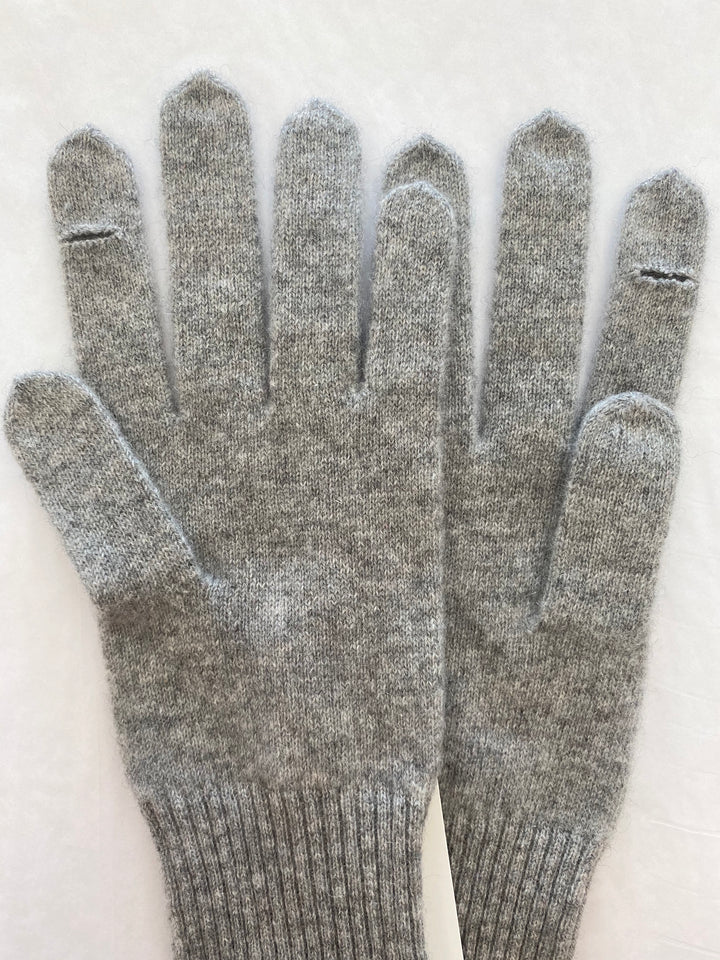 White + Warren - Texting Gloves in Grey Heather