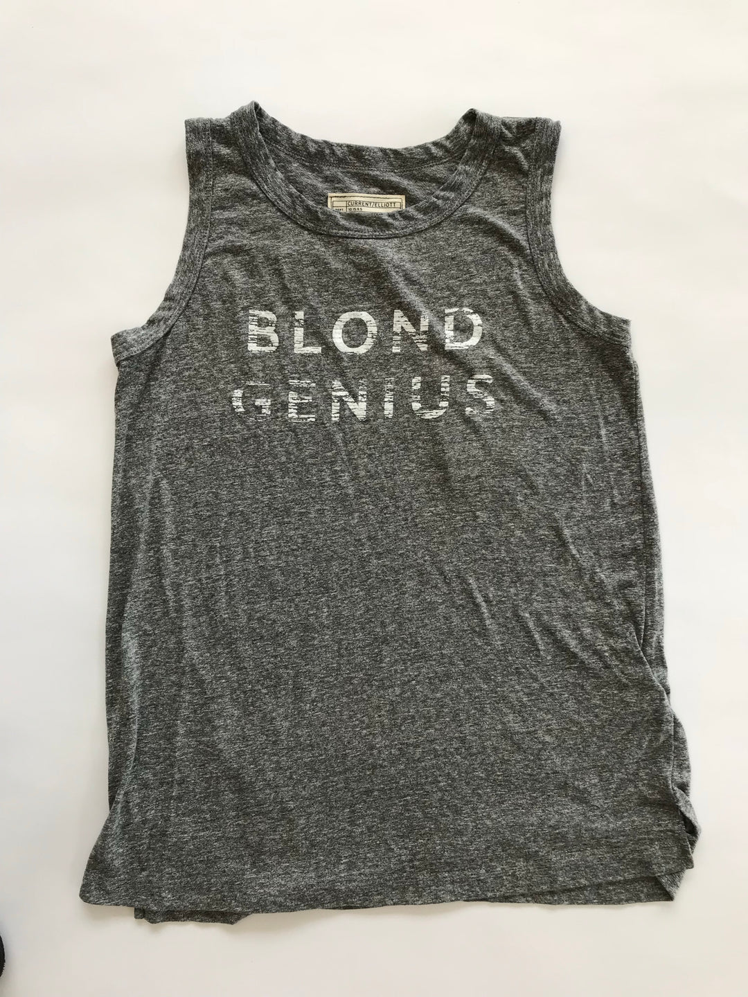 Blond Genius - Distressed Muscle Tee Heather Grey