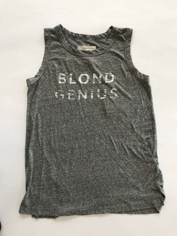 Blond Genius - Distressed Muscle Tee Heather Grey