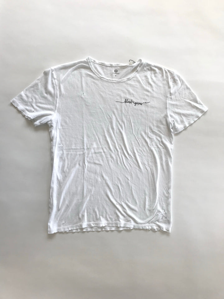 Blond Genius- Mini Autograph Tee White