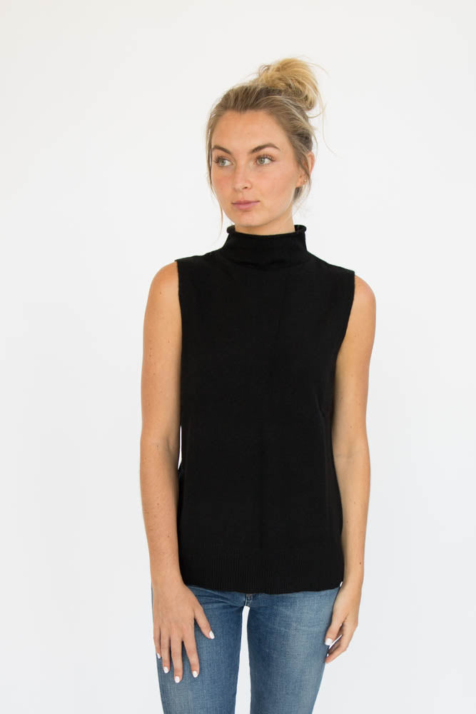 Eleis Collective- The Side Slit Tank - Black