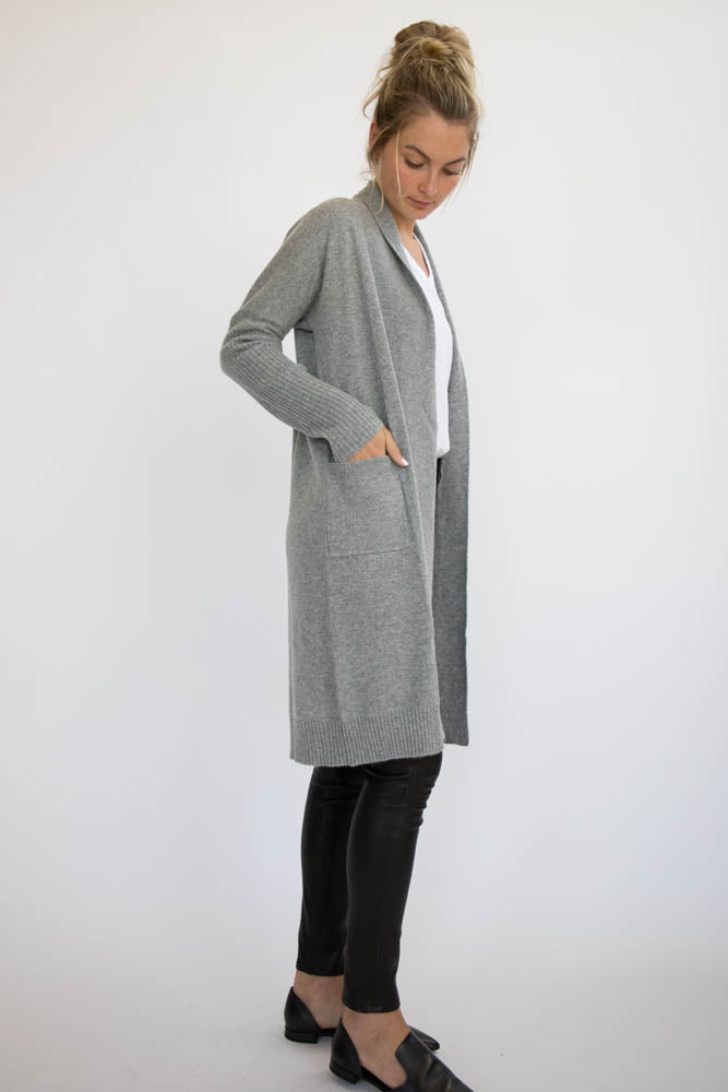 Eleis Collective - The Ribbed Duster - Heather Grey