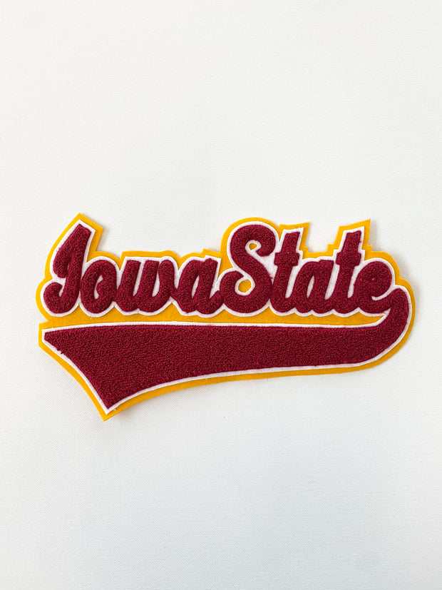 Iowa and Iowa State Script Word Patch | Blond Genius