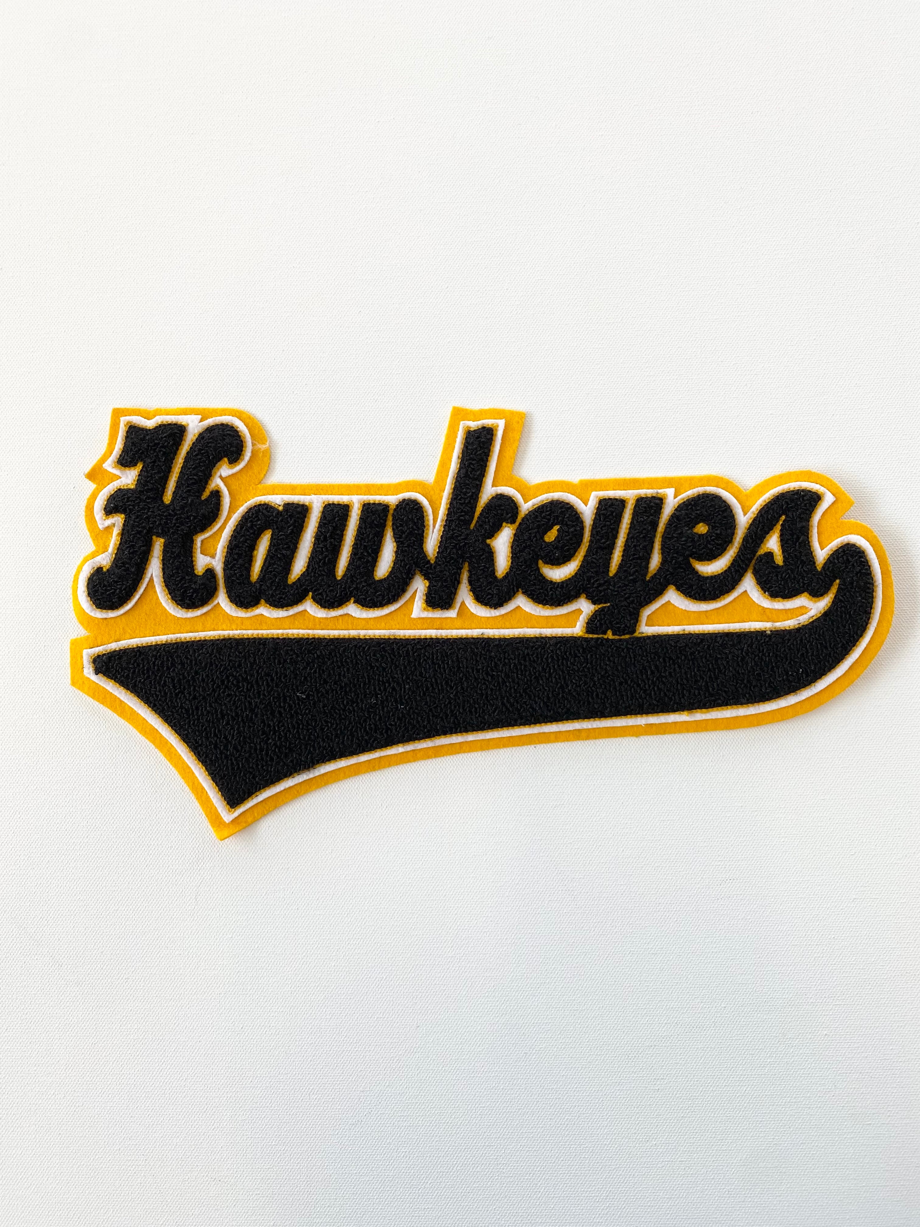 Iowa and Iowa State Script Word Patch – Blond Genius