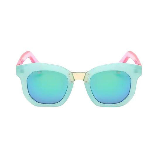 Henny & Coco - Hadley Sunglasses in Aqua Lens with Pink Temple