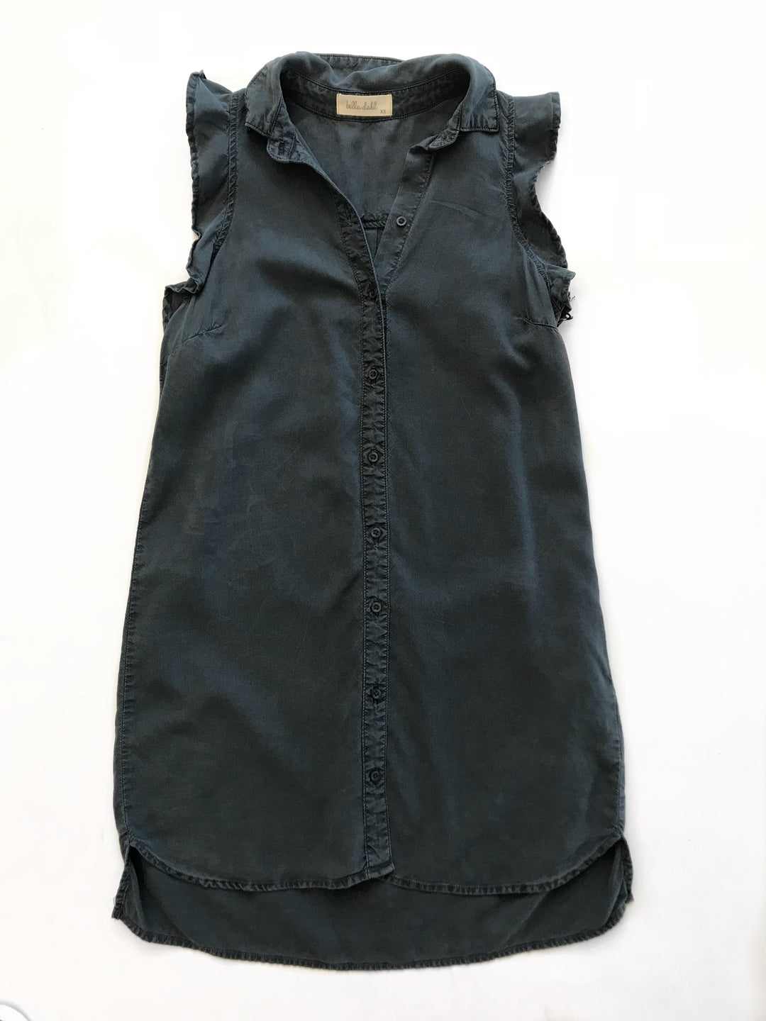 Bella Dahl - S/L Ruffle Shirt Dress Ebony