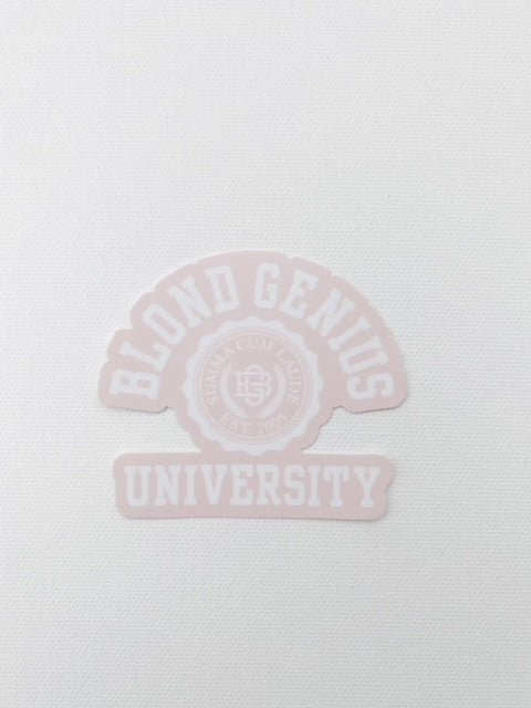 Blond Genius - Blond Genius University Sticker in Pink