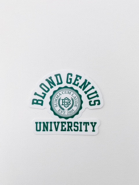 Blond Genius - Blond Genius University Sticker in Green