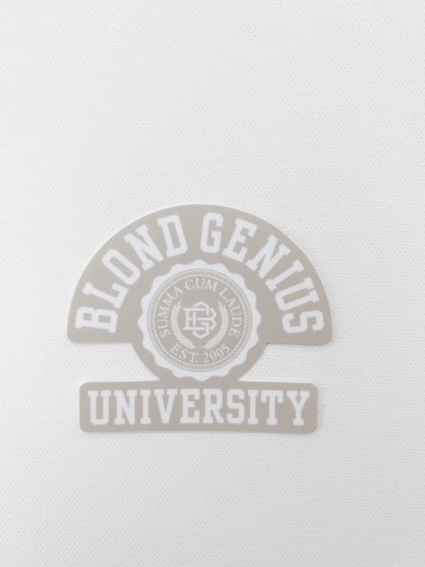 Blond Genius - Blond Genius University Sticker in Sand