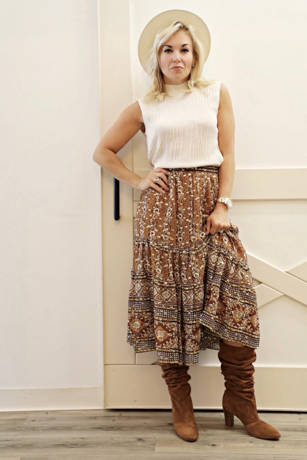 ULLA JOHNSON - Thea Skirt in Ochre