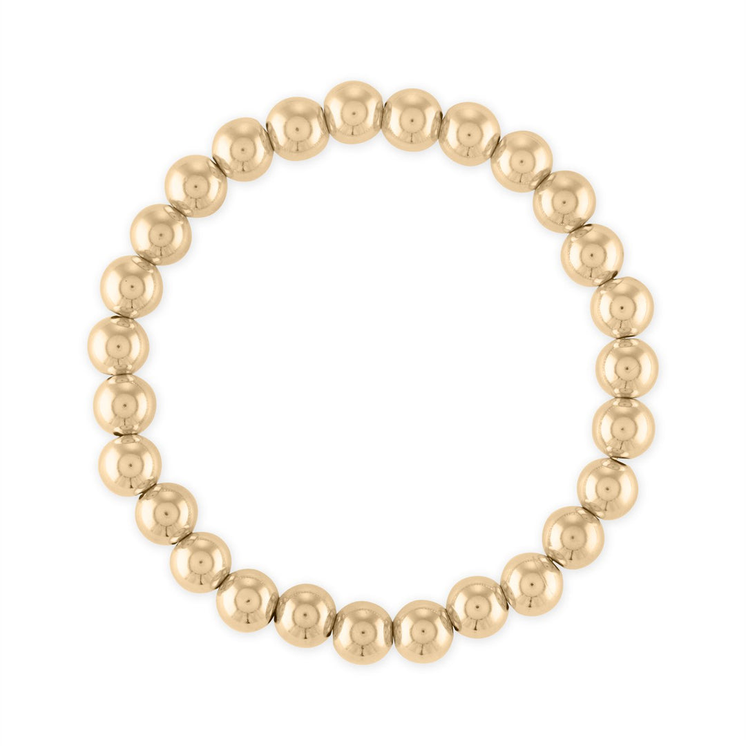 Alexa Leigh - 7MM Yellow Gold Ball Bracelet - 6.5"